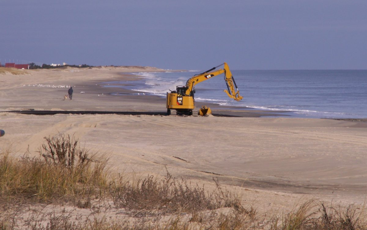 What is dredging for beaches mean?