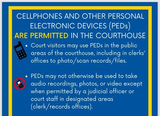 Featured image for “Delaware courts to test allowing public to bring in cell phones”