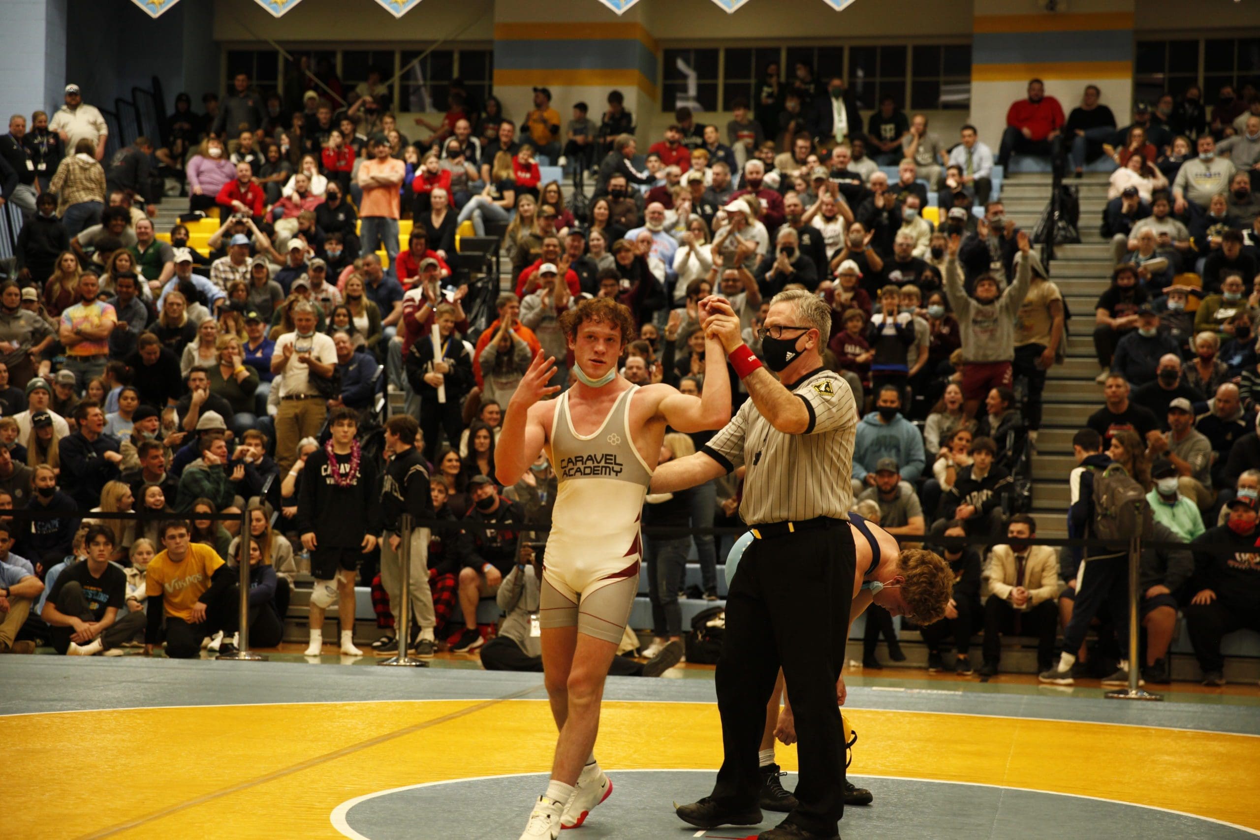 Featured image for “Caravel dominates individual wrestling state championships”