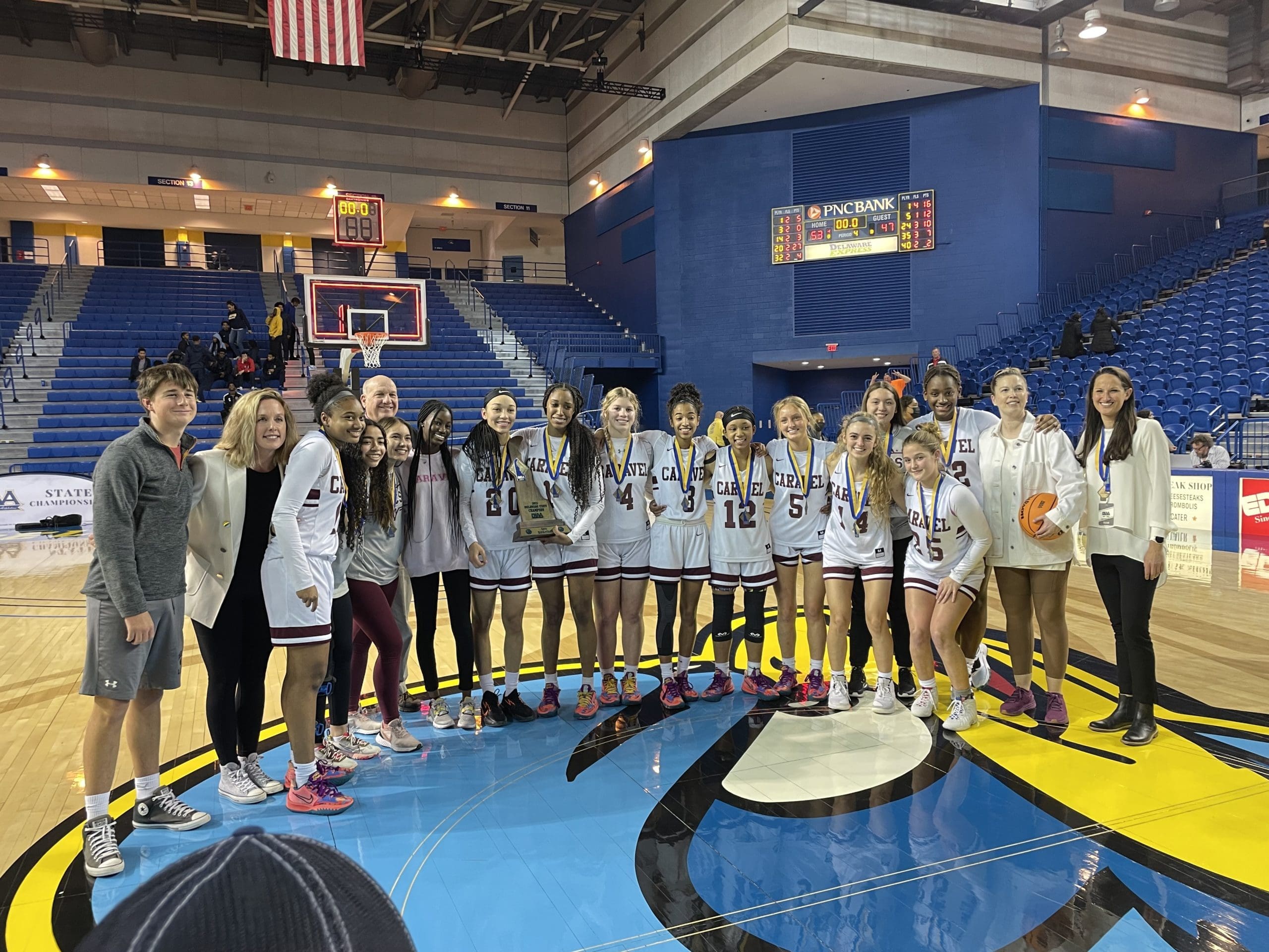 Featured image for “Johnston shines as Caravel Girls win State Championship”