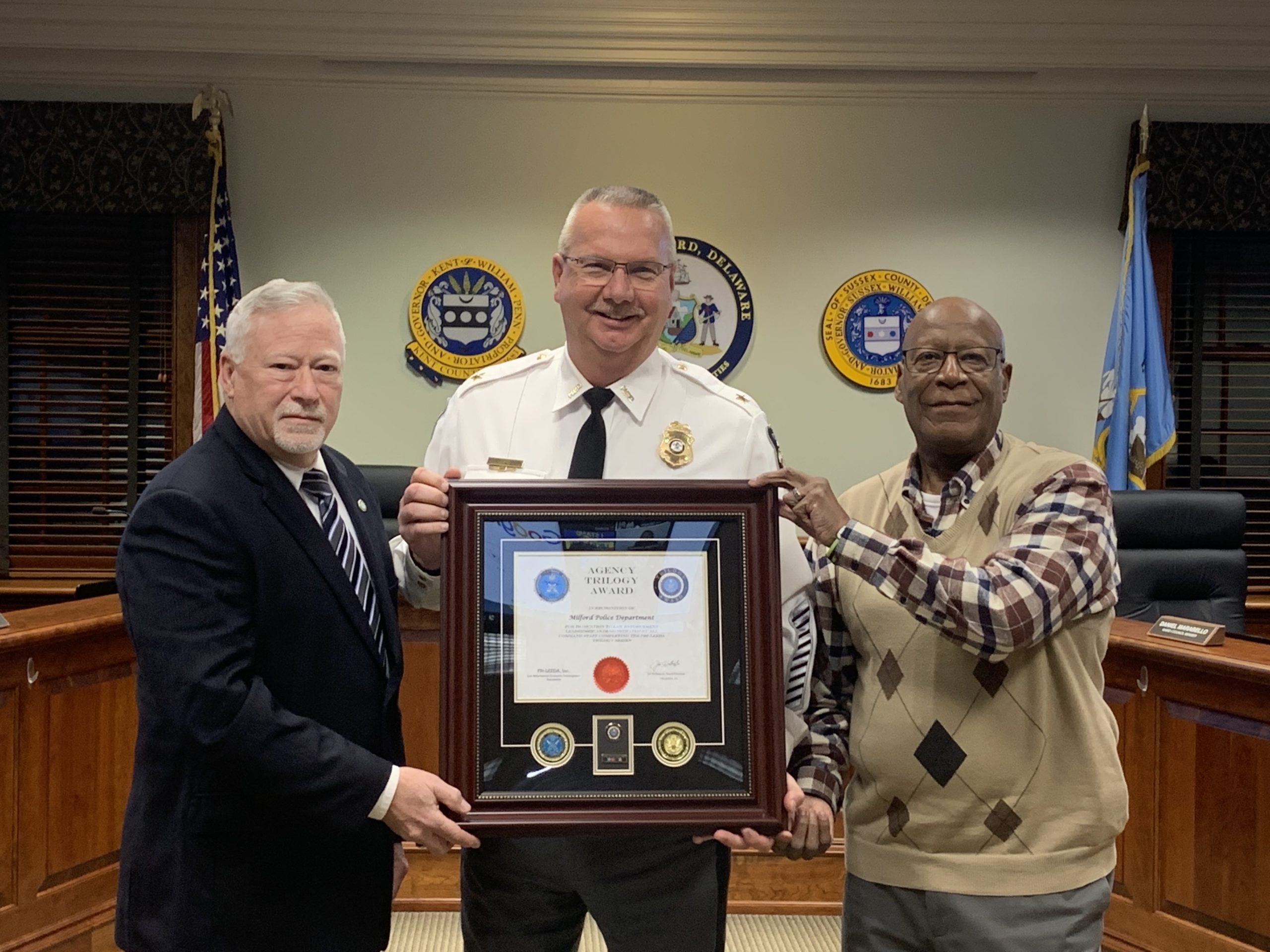 Featured image for “Milford Police Department receives Trilogy Award”