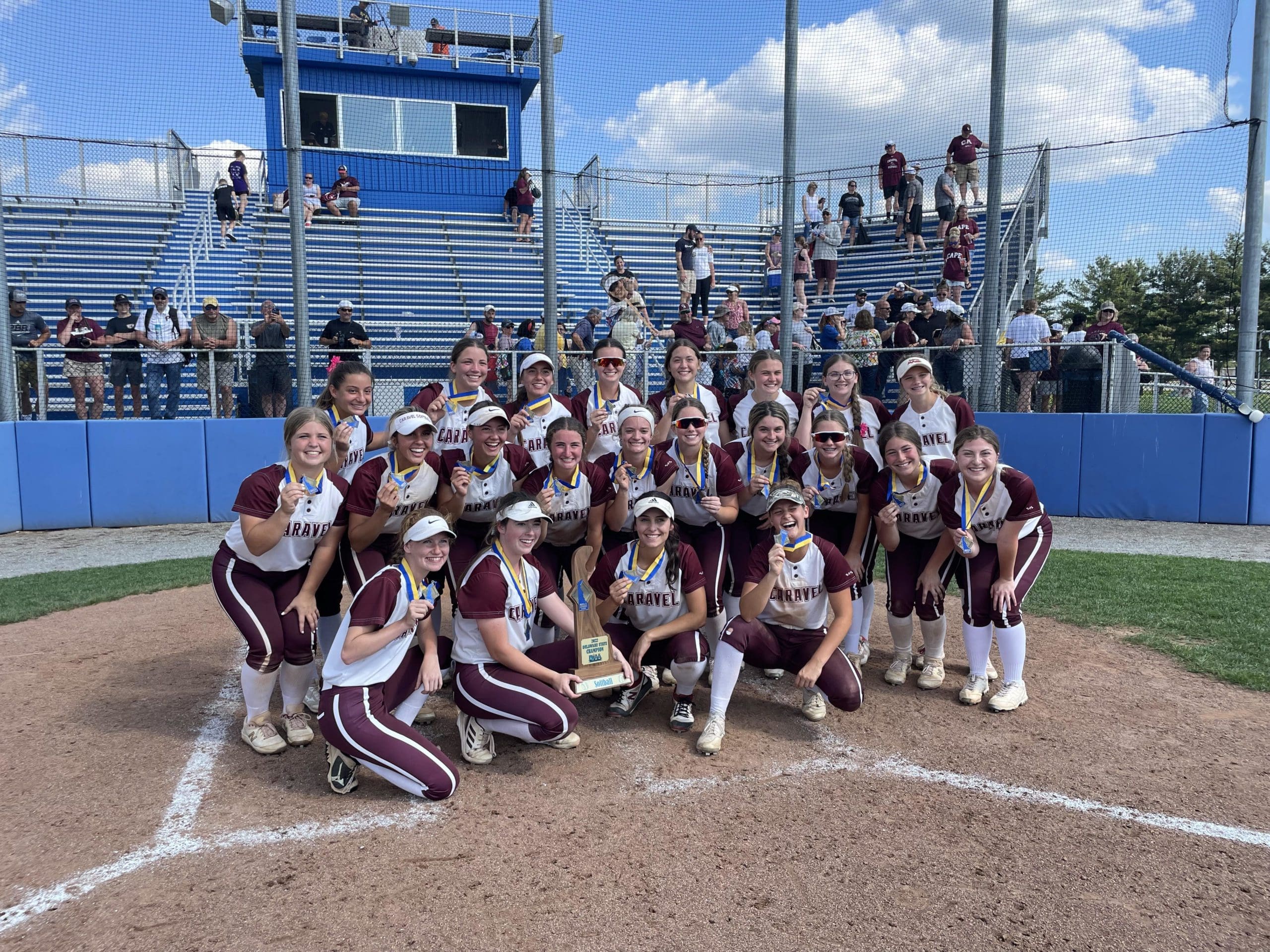 Featured image for “Caravel wins thrilling softball championship over Sussex Central”