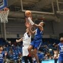 Delaware Blue Coats Javonte Smart attempts a layup against Long Islanad Nets photo courtesy of Ben Fulton