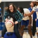 Delaware Blue Coats fan participates in an event at the game against the Long Island Nets photo courtesy of Ben Fulton