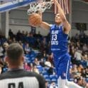 Delaware Blue Coats Darius Bazley dunks the ball against the Go Go photo courtesy of Ben Fulton 1