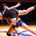 Caesar Rodneys Kenneth King scores a takedown on Sussex Techs Logan Micinowski in their 165 pound match. King won by pin photo courtesy of Eric Donato