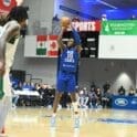 Delaware Blue Coats Chris Clarke attempts a shot against the Maine Celtics photo courtesy of Ben Fulton