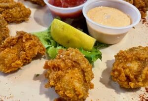 Surfing Crab oysters