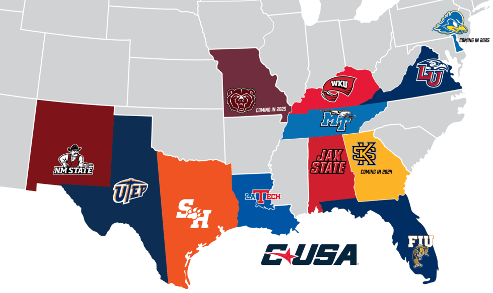 What to know about UD’s move to Conference USA in July 2025 2 University of Delaware joins Conference USA this year after leaving the Coastal Athletic Association. (Photo from Conference USA)