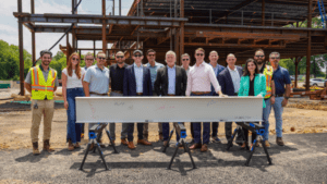 ChristianaCare Hospital, Aston, celebrated the completion of the structural phase of the project. (Photo courtesy ChristianaCare)