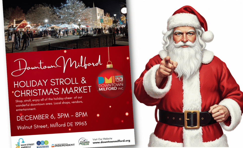 Santa needs helpers: Downtown Milford recruiting ‘holiday elves’ for Dec. 6 Stroll 12 santa and downtown milford e1763147685534