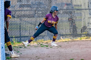 Fountain celebrates after scoring a run for the Buccaneers.