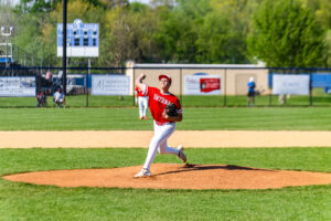 Pritchett also started on the mound for the Eagles recording eight strikeouts.