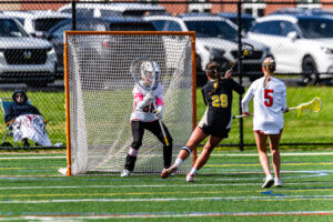 Panda senior Riley Bransfield gets a shot opportunity in front of the net.