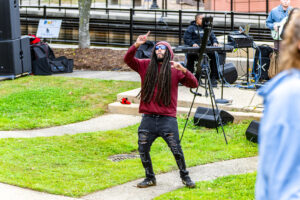 The Fuzaholics performed live at the festival, giving the community music to dance too. 