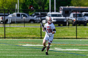 Smyrna senior Jake Supinski surveys the field.