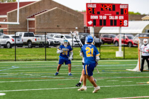 Sussex Central junior Giovanni Gargano awaiting the pass from fellow senior Gavyn Weatherley.