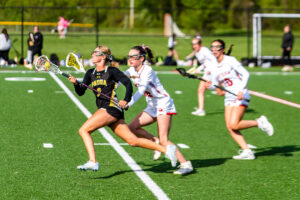 Smyrna defenders attempt to chase down the Pandas on a fastbreak opportunity.