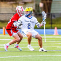 Caesar Rodney senior Ian Klauder tries to get around the Smyrna defender.