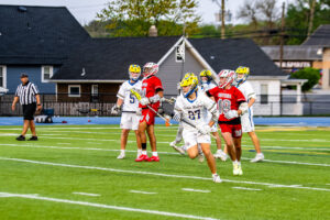 Caesar Rodney junior Prentice Griffin resets the offense for another run at the Smyrna defense.