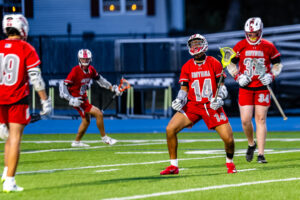 Michael Sebastian celebrates one of Smyrna's nine goals of the night.