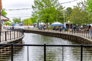A zoomed out look at the Bud and Bug Festival.