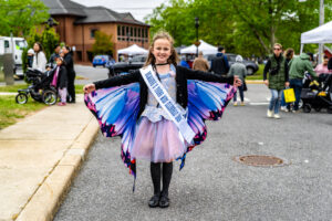 2026 Delmarva Little Miss Ellendale, Adeline Wilkinson, attends the Bug and Bud Festival.