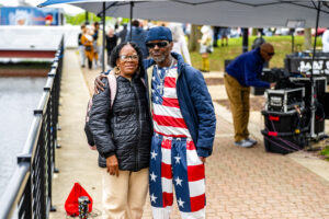 Gertrude and Isiah Hicks pose for a photo during their time at the 2026 Bug and Bud Festival.