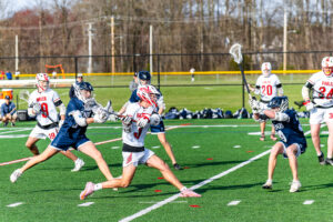 Photo Gallery: Smyrna vs Friends Boys Lacrosse 16 Smyrna midfielder senior Benjamin Cordrey (3) shoots the ball