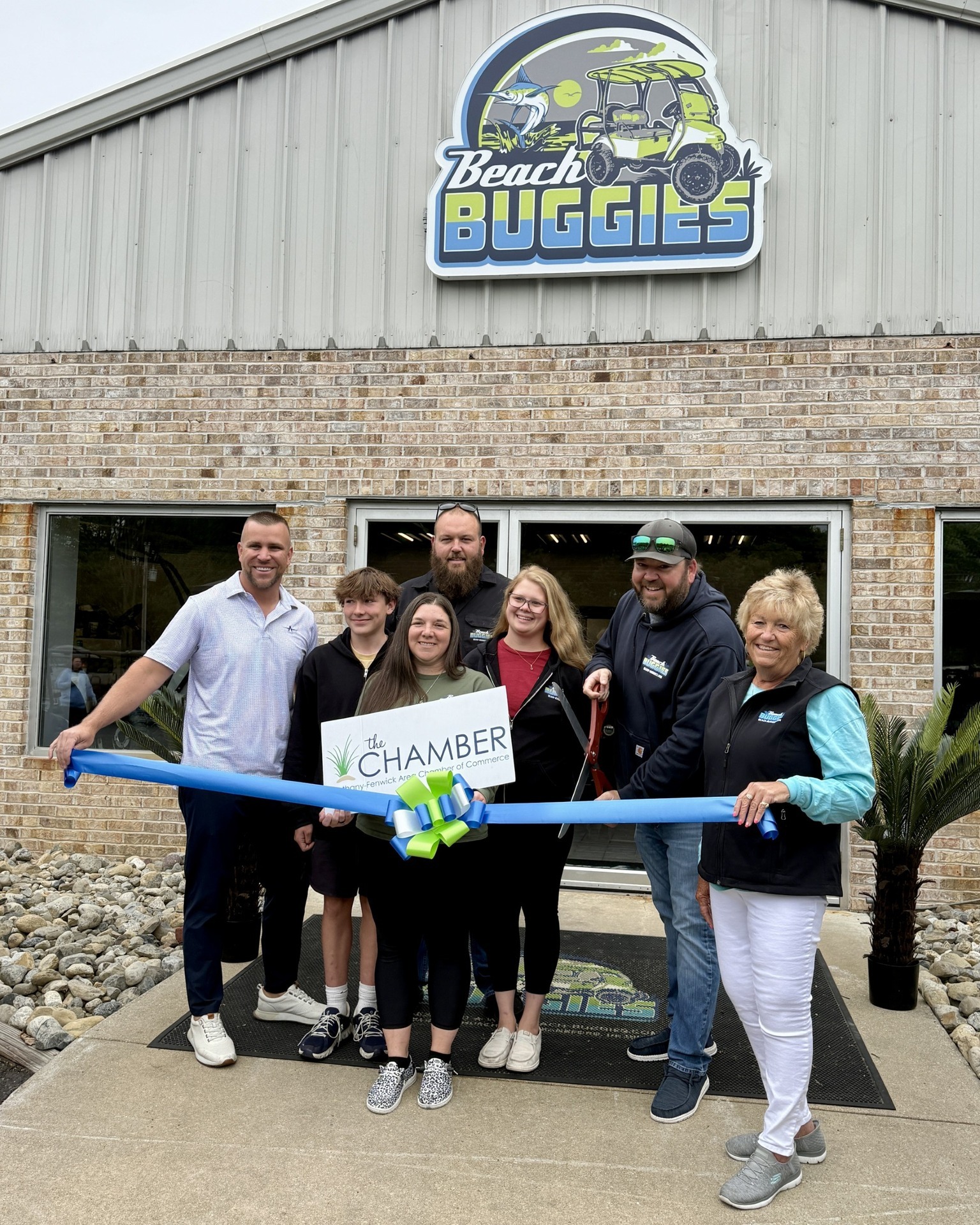Beach Buggies celebrated its grand opening on Zion Church Road in Frankford on May 2 with a ribbon-cutting ceremony and open house. (Photo courtesy of Bethany-Fenwick Area Chamber of Commerce.)