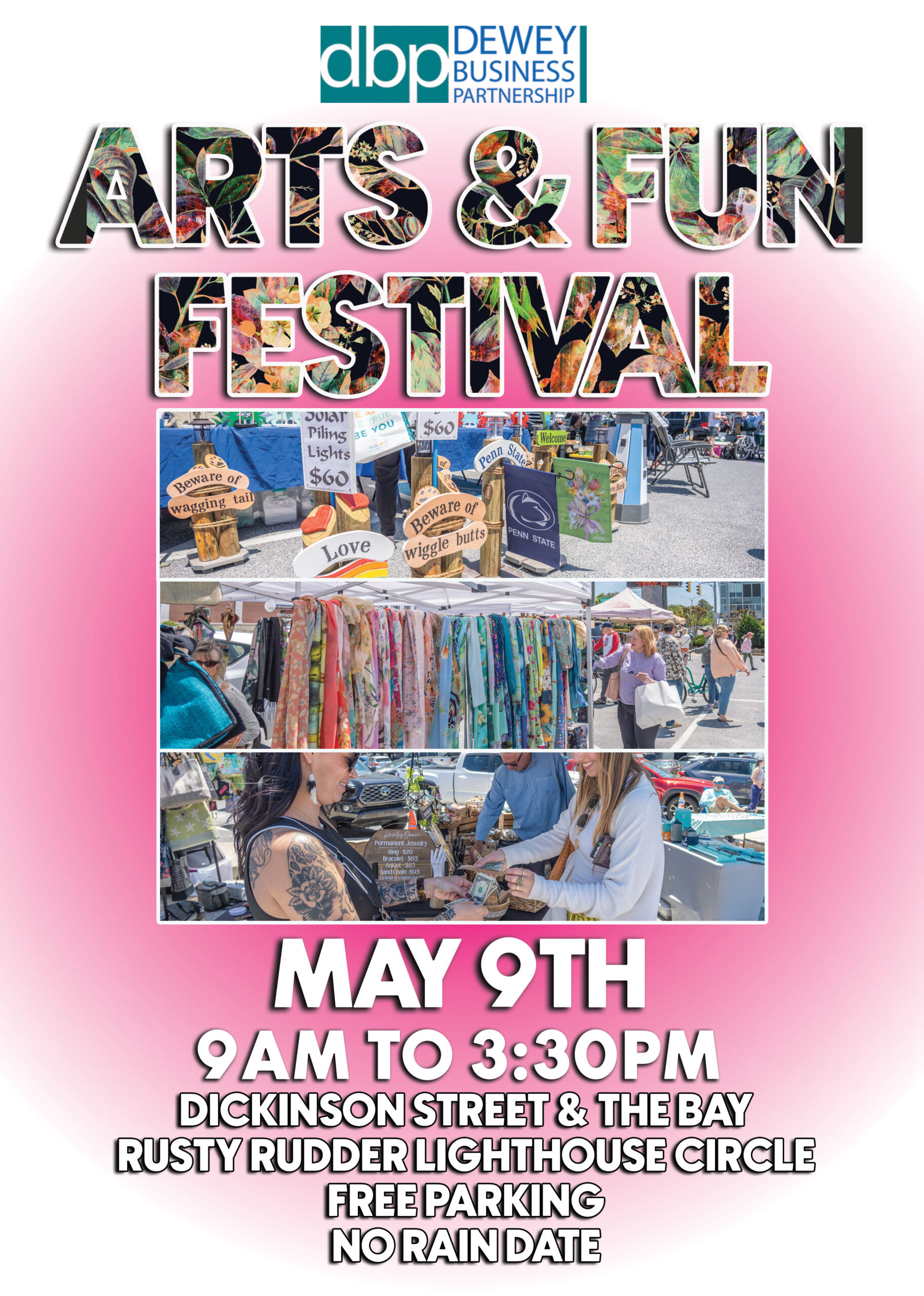 The Dewey Beach Arts & Fun Festival returns May 9 to Dewey Beach, featuring more than 100 artists and crafters along Dickinson Street and the bay near Rusty Rudder Lighthouse Circle from 9 a.m. to 3:30 p.m. (Photo courtesy of Dewey Business Partnership.)