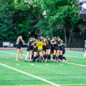 The Odessa girls soccer team celebrates after winning their game against Middletown in the DIAA Division One Girls Soccer Semifinals.