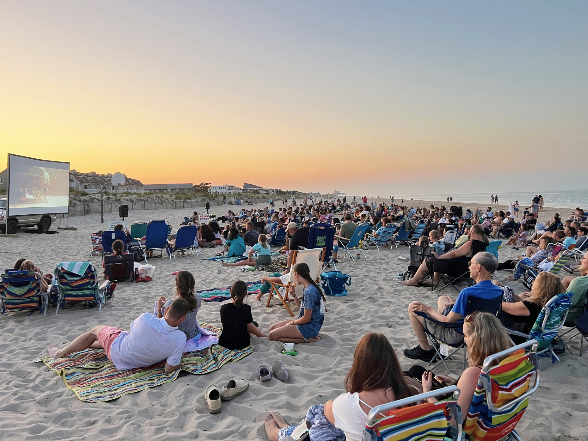 Movies on the Beach and weekly bonfires return to Dewey Beach for the 2026 summer season at Dagsworthy Avenue, presented by the Rehoboth Beach–Dewey Beach Chamber of Commerce and sponsored by Weis Markets. (Photo courtesy of Rehoboth Beach–Dewey Beach Chamber of Commerce.)